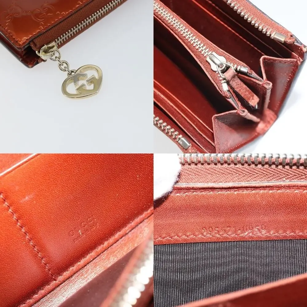 Gucci GG Canvas Shiny Guccissima Wallet Orange